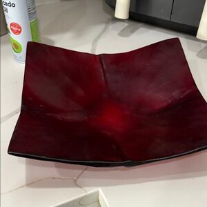Elegant Red Decorative Bowl Lawrence Essentials